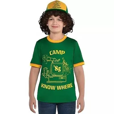 Buy Dustin Camp Know Where T-Shirt - Stranger Things-child Small Medium NEW • 7.55£