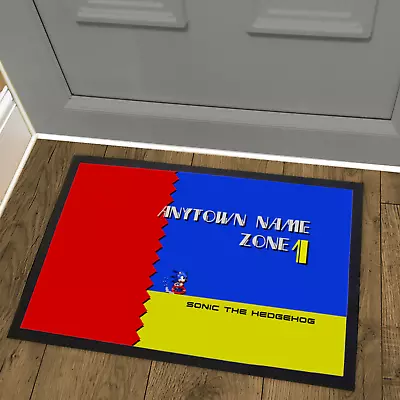 Buy Sonic The Hedgehog Zone Title Screen Personalised Welcome Mat Doormat • 21.49£