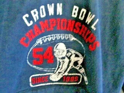 Buy Boy's Youth Crown Bowl Football Hoodie Sweatshirt Blue Size XL 14 The Place • 4.80£