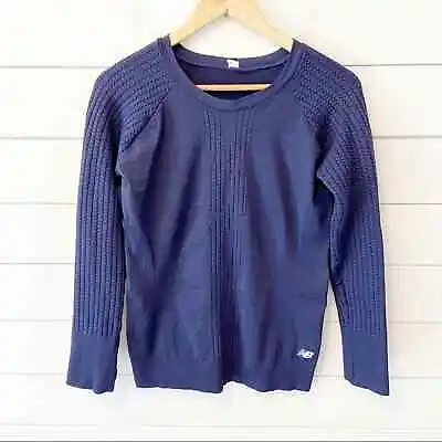 Buy New Balance | Navy Blue Athletic Stretchy Runners Shirt Size Medium • 14.46£