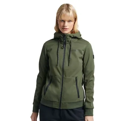 Buy Superdry Code Sportswear Tech Softshell Jacket Khaki M Size 12 Womens New  • 39.99£