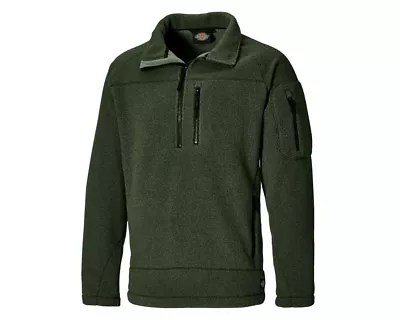 Buy Dickies Brookton Fleece Jumper Jacket Agri Green JW7012 Warm Winter Size Small • 34.95£