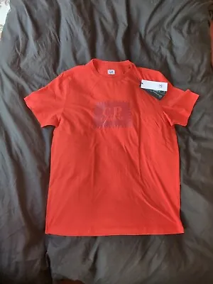 Buy C.P. Company  30/1 Jersey Red Logo Short Sleeve T-Shirt  Size XL  • 55£