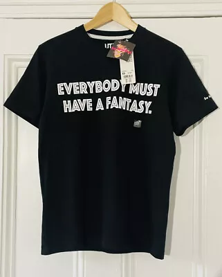 Buy Uniqlo UT Andy Warhol Mens EVERYBODY MUST HAVE A FANTASY Black T-Shirt XS 32-35” • 15.99£