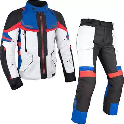 Buy Oxford Rockland Motorcycle Jacket & Trousers Arctic Black Red Kit Biker Clothing • 449.98£