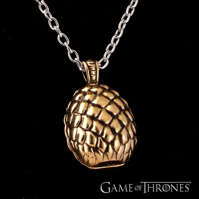 Buy Game Of Thrones House Of The Dragon Egg Pendant Necklace Targaryen Jewellery • 4.25£