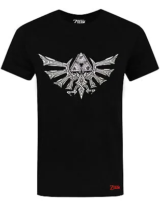 Buy Legend Of Zelda T-Shirt Nintendo Triforce Game Logo Black Short Sleeve Men's Tee • 14.99£