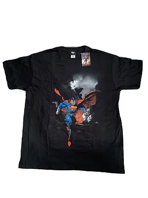 Buy Superman Classic Mens Black T-shirt Dc Comic 2xl! • 9.99£