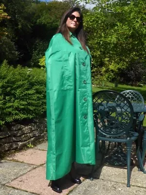 Buy Rubber Rainwear Green Cape Size Large • 175£