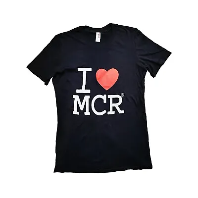 Buy I Love Manchester T-Shirt -Proud Of MCR Unisex Men Women Black Tee Red Heart • 6.55£