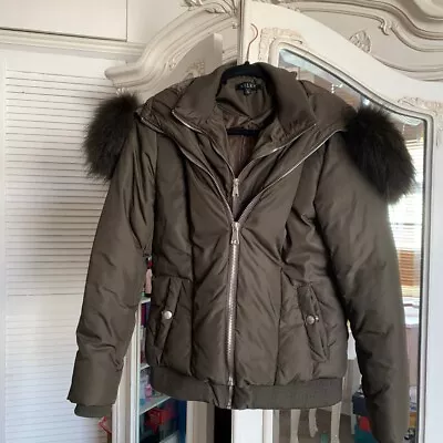 Buy KILKY Khaki Fur Hooded Jacket • 62.20£