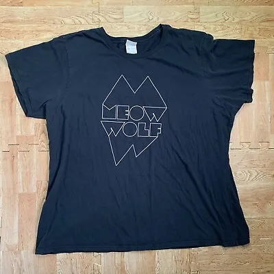 Buy Meow Wolf Logo Shirt Black Womens 3XL Short Sleeve Top Ladies Artist Graphic Tee • 33.07£