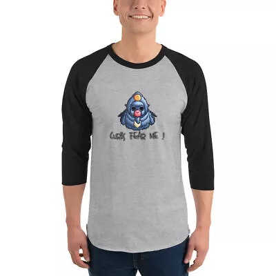Buy 3/4 Sleeve Raglan Shirt Pixel Devil Penguin Kawaii Yoshi-store Original • 20.62£