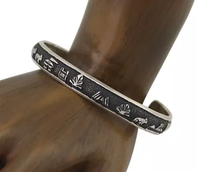 Buy Navajo Thomas Singer Story Teller Cuff Bracelet 925 Silver C.80's • 234.80£