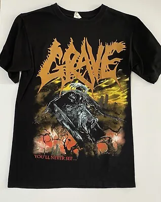 Buy GRAVE - You’ll Never See.. T-SHIRT Mens Size S ANVIL Death Metal MT09 • 28.28£