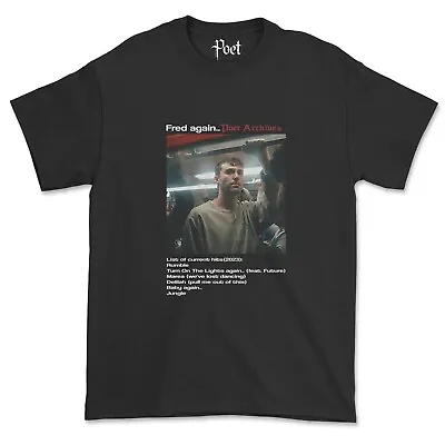 Buy Fred Again T-shirt List Of Current Hits 2023 Poet Archives T-shirt Marea Jungle • 20£