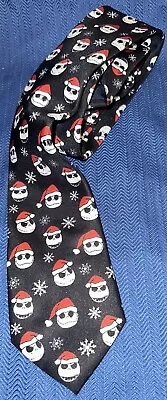Buy Nightmare Before Christmas Neck Tie Jack Skellington Heads Santa Disney Black • 16.96£