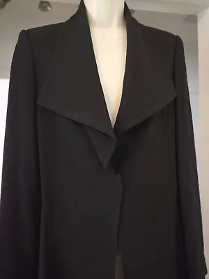 Buy Zelda Wide Collar One-Snap Black Jacket Blazer - SIZE 2 • 43.40£