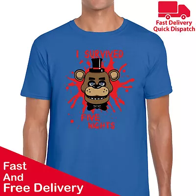 Buy Five Nights At Freddy's T Shirt FNAF Gaming Mens Kids Boys Tee Funny Cool Gift • 7.99£