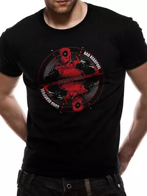 Buy Marvel Comics Deadpool Bad Good Official Unisex Black T-Shirt Mens Womens • 7.95£
