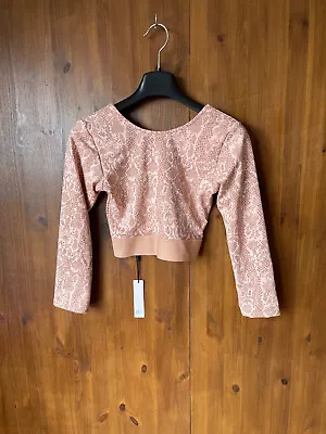 Buy CROP TOP Pink Snakeskin Cropped T-Shirt OLYMPIA MIRA SMALL 💖 BNWT • 12.71£