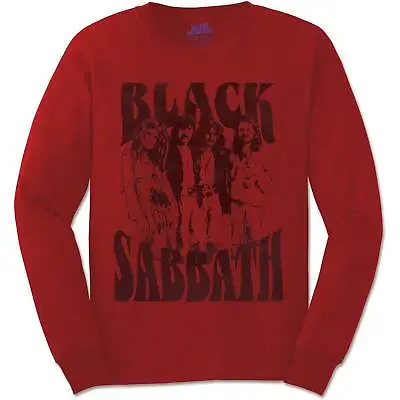 Buy BLACK SABBATH Unisex Pullover Long Sleeve :  Band And Logo - Red • 22.99£