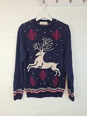 Buy Stag And Hart Christmas Jumper Medium Made In England Reindeer  • 7£