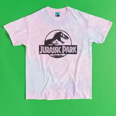 Buy Official Jurassic Park Logo Purple Tie Dye T-Shirt : XXL • 24.99£