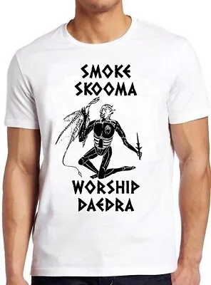 Buy Smoke Skooma Worship Daedra Gamer Heartbeat Meme Funny Gift Top Tee T Shirt M923 • 6.35£