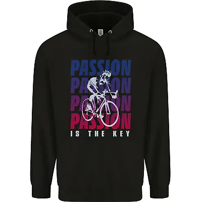 Buy Cycling Passion Is The Key Cyclist Funny Mens 80% Cotton Hoodie • 19.99£