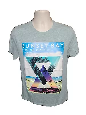 Buy Sunset Bay Where Time Stands Still Surfing Forever Womens Small Gray TShirt • 14.21£