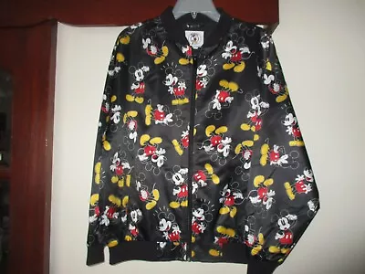 Buy Disney Mickey Mouse & Co. Bomber Jacket New With Tags Size M/2l Satin Feel • 35£
