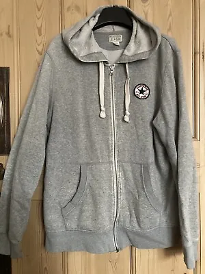 Buy Converse All Star Chuck Taylor Patch Hoodie. Classic Soft Zip Up. Grey Marl XL • 19£