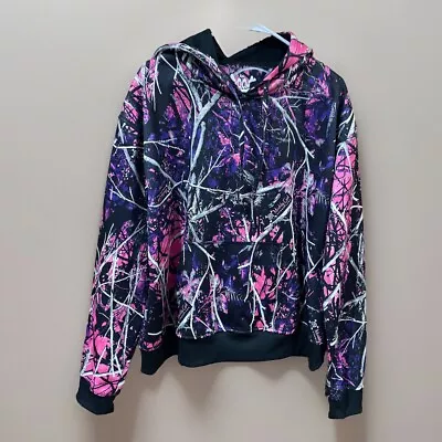 Buy Moon Shine Women’s XXL Camouflage Pink & Purple Hoodie Camo Muddy Girl 1X 2X • 17.32£