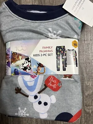 Buy NWT Disney 100 Years Family Christmas Pajamas- Kids Size 10 • 10.22£