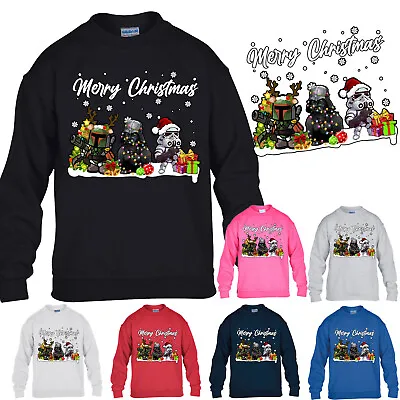Buy Merry Christmas Star Boys Santa Xmas Tree Festive Funny War Gift Girls Jumper • 14.99£