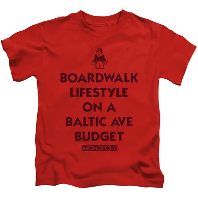 Buy Monopoly Boys T-Shirt Boardwalk Lifestyle Red Tee • 16.62£