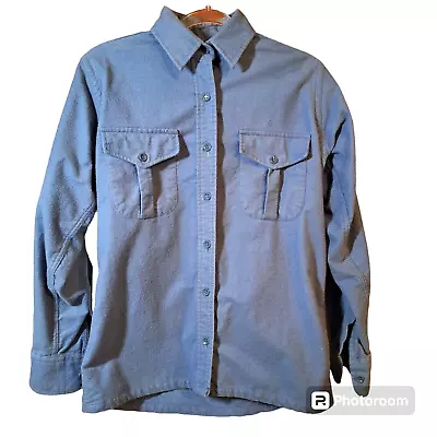 Buy Vintage LL Bean Flannel Size Small Medium Freeport Maine Blue Work Wear • 14.48£