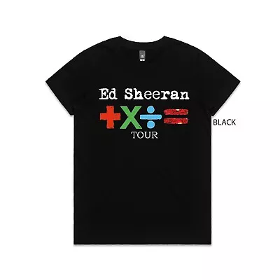 Buy Ed Sheeran T-Shirt, Mathematics Tour T- Shirt, 2023, Tour Merchandise, BLACK • 21.69£