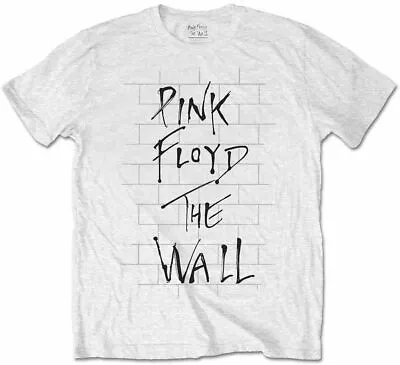 Buy Official Pink Floyd T Shirt The Wall & Logo White Classic Rock Metal Band Tee • 14.90£