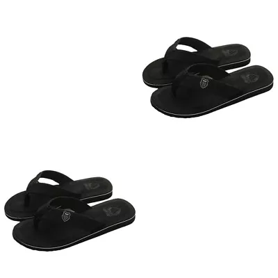 Buy 2 Pieces Flops Man Cool Slipper Home Slippers For Men Beach Household • 12.48£