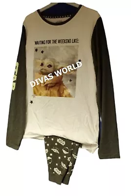 Buy Star Wars Kids Pyjama Set Baby Yoda Print Boys Girls Christmas PJ Set Primark • 19.72£