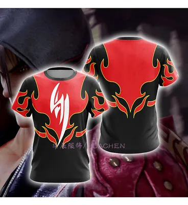 Buy Tekken 3D T-Shirts Cosplay MishimaKazuya Short Sleeves Sports Fitness Tops Tee • 9.60£