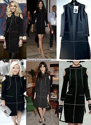 Buy 5K New Chanel 2014 Barbie Black Tweed Jacket Shoulder Dress 38 40 42 6 8 10 M L • 1,244.24£