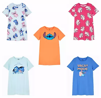 Buy Ladies Nightshirt DISNEY LILO & STITCH 6 To 24 T-Shirt Nightie Pyjamas Primark • 12.95£