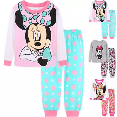 Buy Boys Girls Kids Pajamas Mickey Minnie Mouse Printed Pyjamas Pjs Set Nightwear • 12.07£