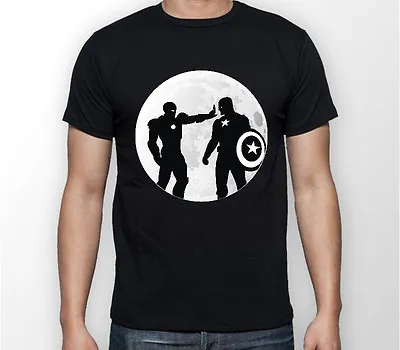 Buy Iron Man VS Captain America Moon Civil War Unisex Tshirt T-Shirt Tee ALL SIZES • 15.50£