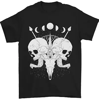 Buy Moon Skulls Mens T-Shirt 100% Cotton • 8.49£