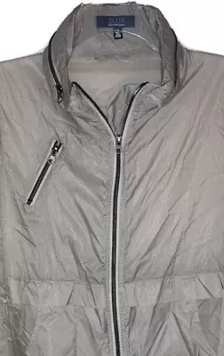 Buy Saks Fifth Ave Womens Grey Windbreaker Sz Large Full Zip Jacket Fold Up Travel • 14.38£