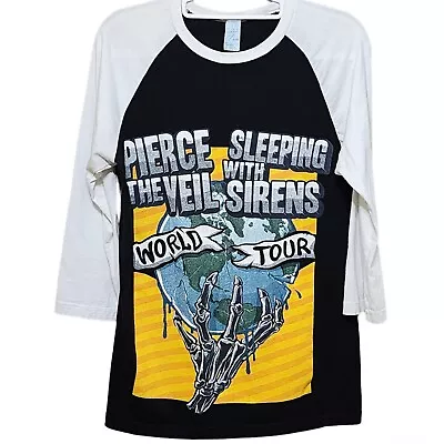 Buy Piercing The Veil Sleeping With Sirens World Tour 2014 T Shirt Size Small • 16.96£